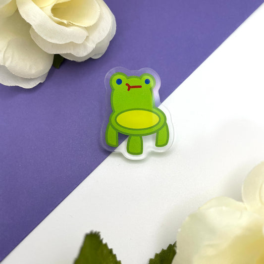 froggy chair acrylic pin